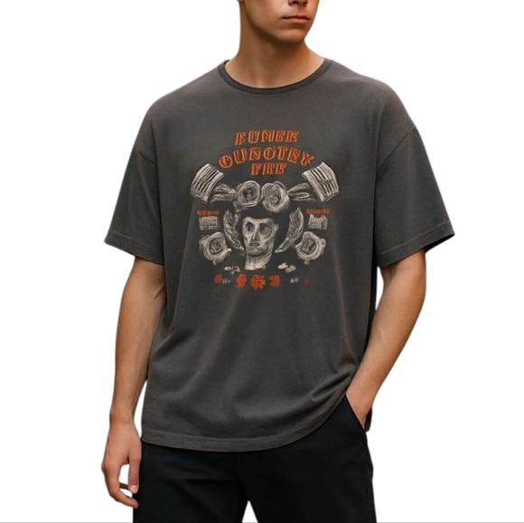 sturgis Other - Sturgis Motorcycle Rally Black Graphic T-Shirt - Gray
